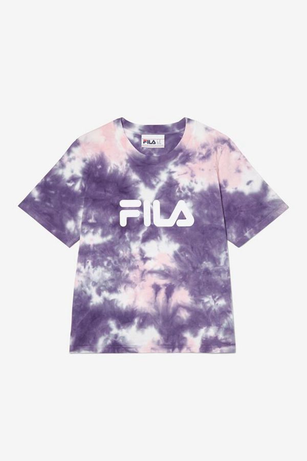 Camisetas Fila Mulher Roxo/Rosa - Fila Hannah Tie Dye Portugal Online,BVMR-36850